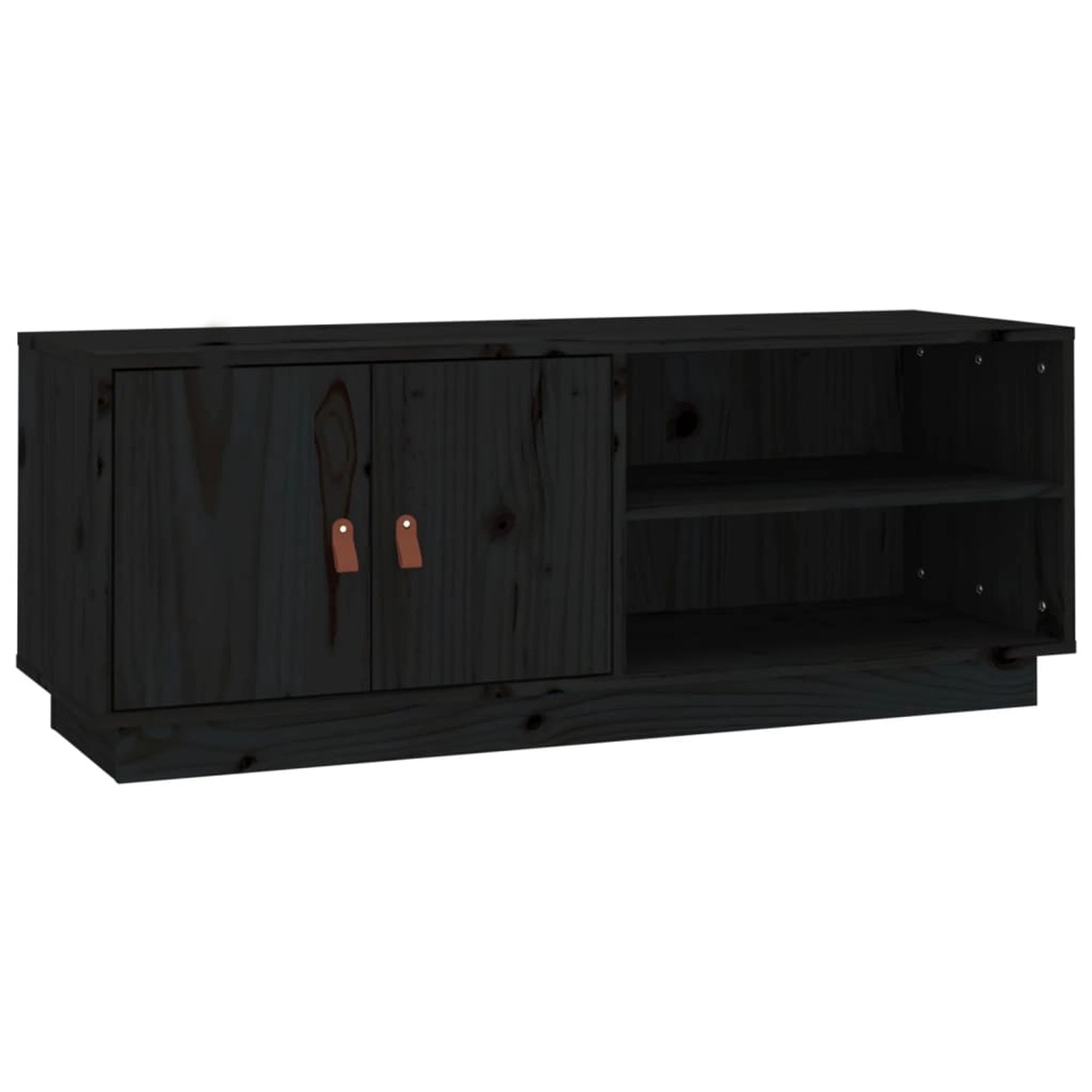 VidaXL TV-Schrank Schwarz 105x34x40 cm Massivholz Kiefür günstig online kaufen