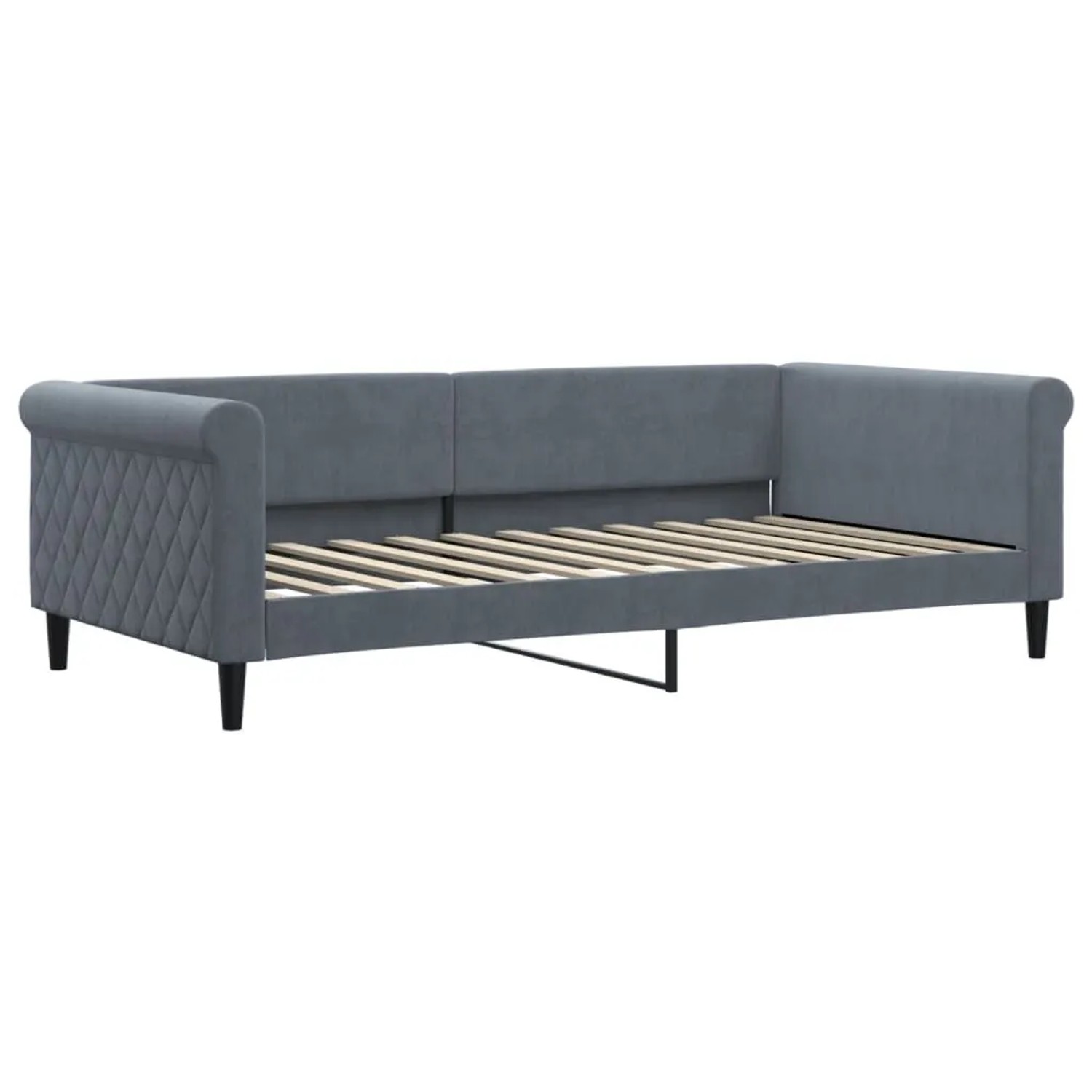 vidaXL Tagesbett Dunkelgrau 100x200 cm Samt 354252