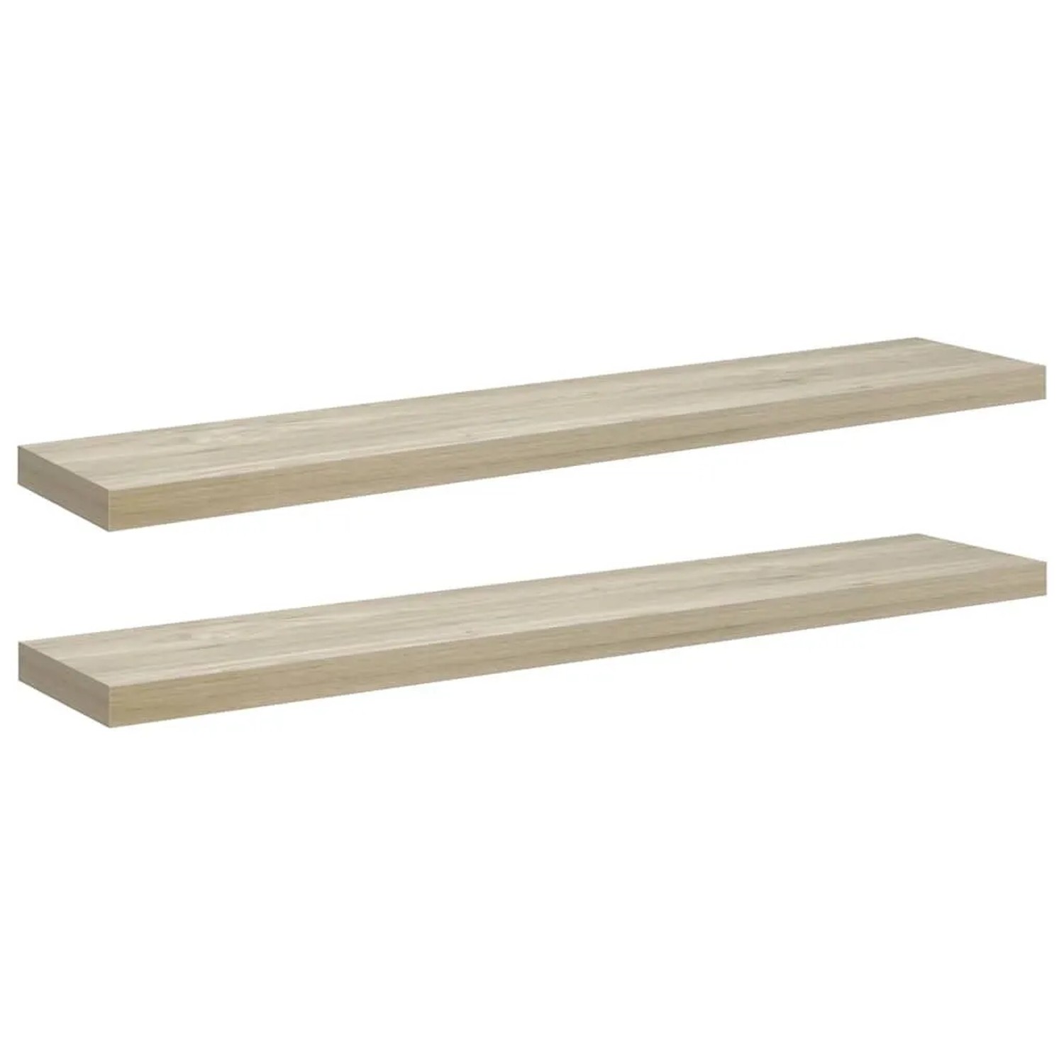 vidaXL Schwebende Wandregale 2 Stk Eichefarben 120x23,5x3,8 cm MDF 323884