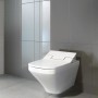 Duravit SensoWash Slim WC-Set mit DuraStyle Wand-WC, spülrandlos und Tiefspüler.