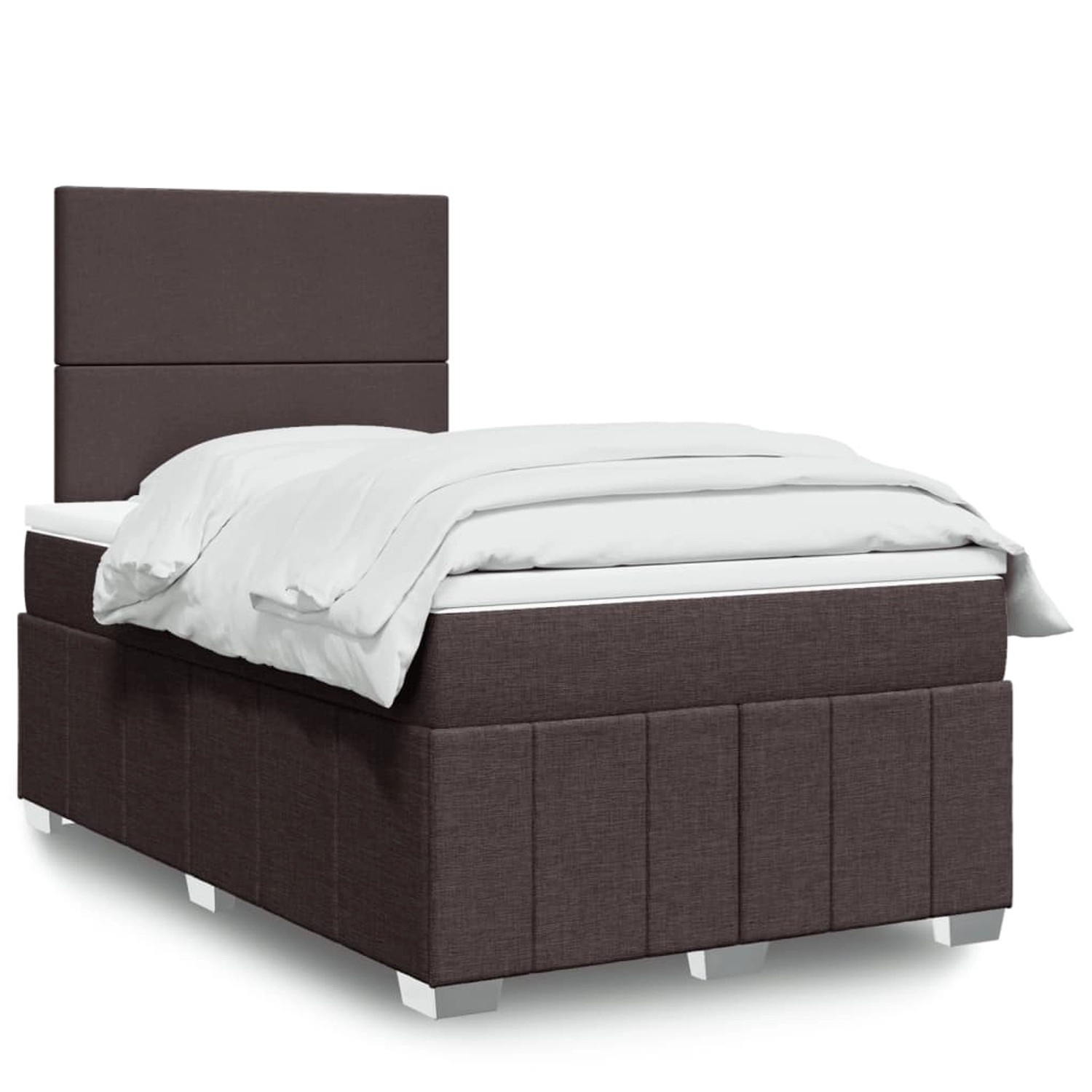 vidaXL Boxspringbett mit Matratze Dunkelbraun 120x190 cm Stoff 3293903 günstig online kaufen