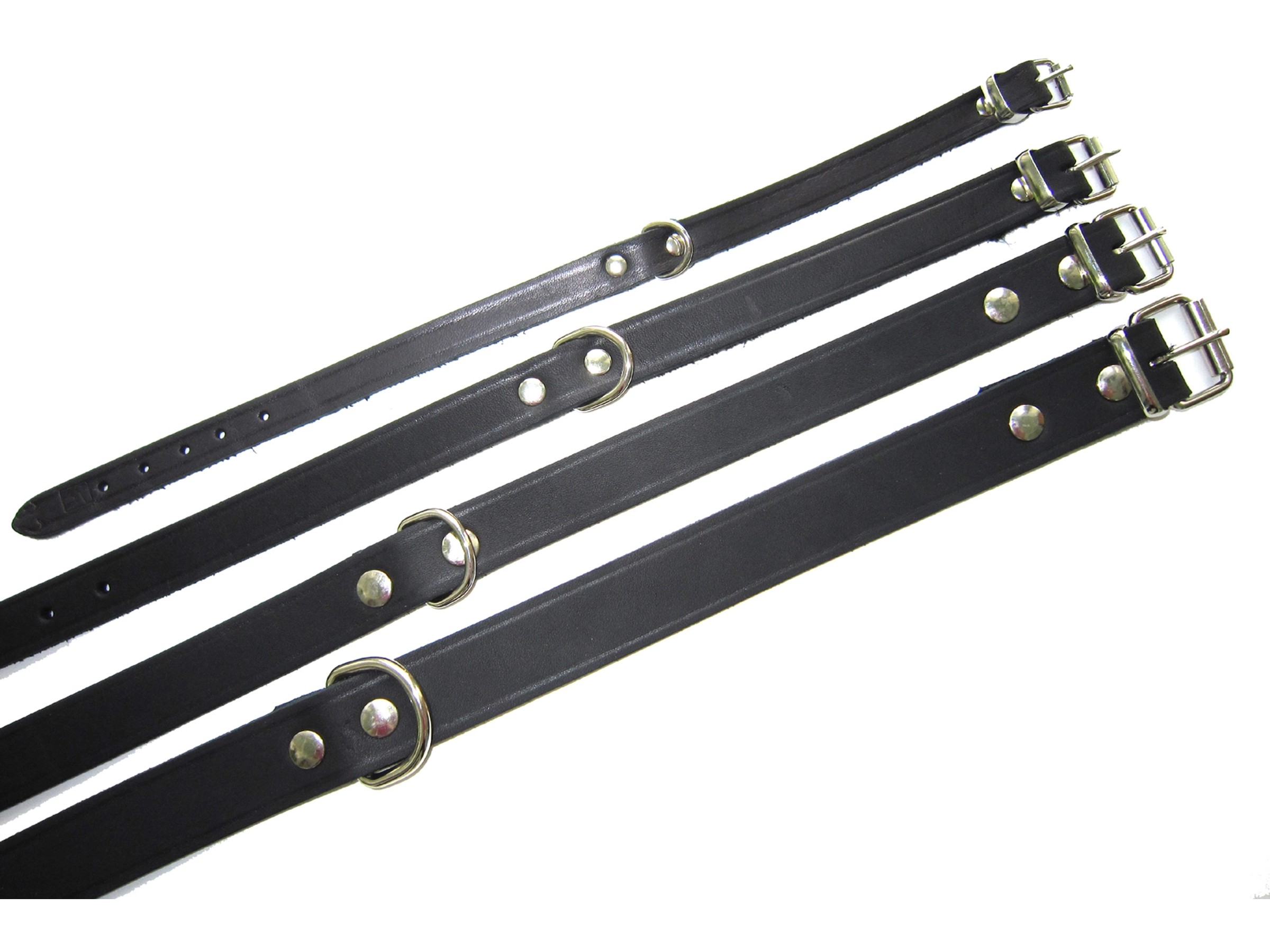 Gerolltes Hundehalsband Aus Leder – 40,6 Cm, Schwarz, Klassisch & Hautfreundlich