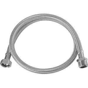 Flexibler Edelstahl Flexschlauch 18,6 mm x 21 mm, 800 mm für Trinkwasserinstallation.