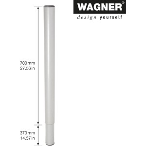 Wagner Möbelbein Telescope, Ø 6 cm, verstellbar von 70-107 cm, Aluminium.