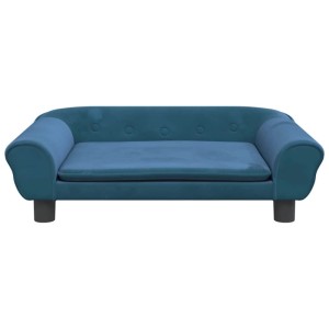 vidaXL Hundebett Blau 70x48x22 cm Samt 172012