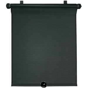 OkCars Sonnenschutzrollo, schwarz, für Auto-Seitenfenster, mit Saugnäpfen zur einfachen Montage.