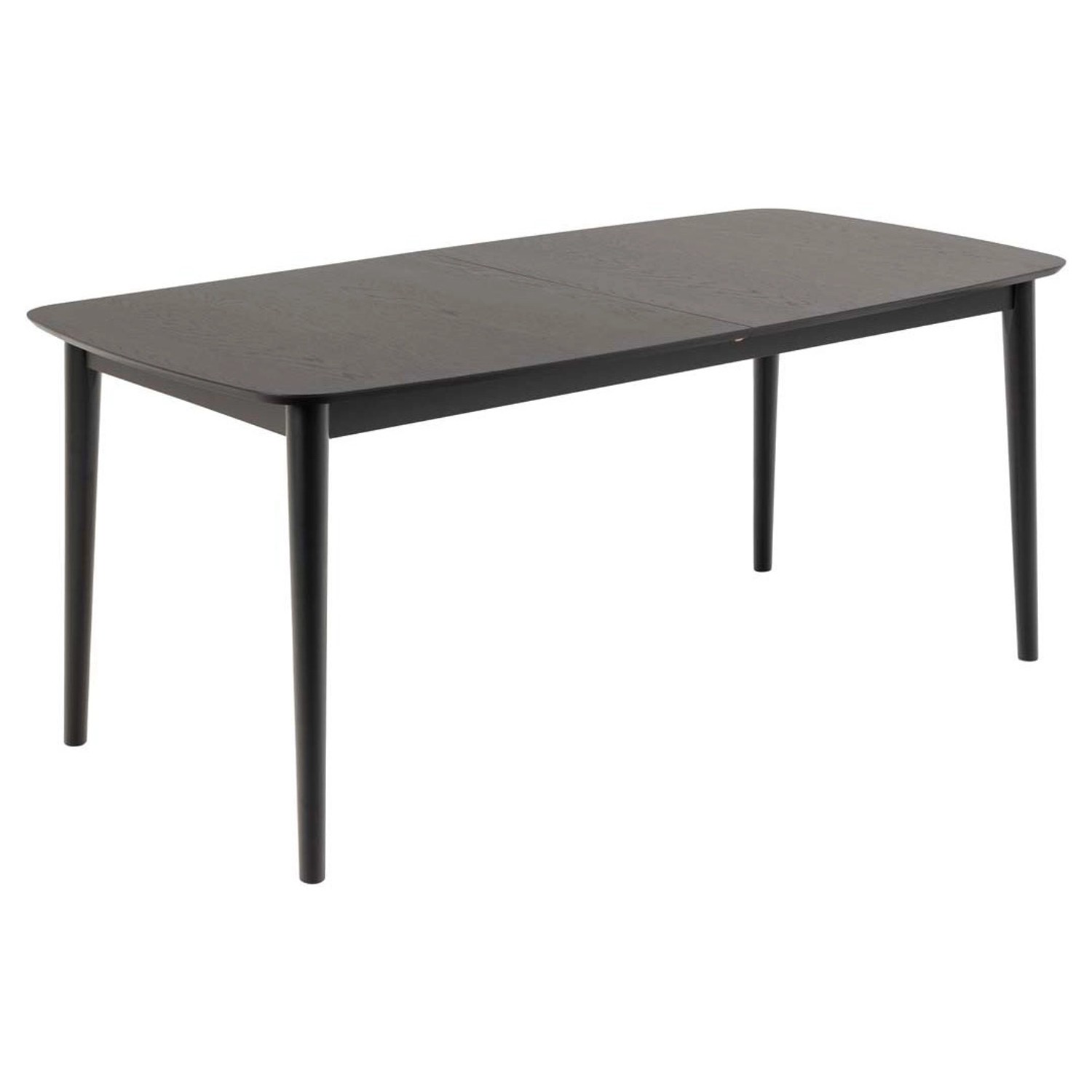 ebuy24 Montreux Esstisch 90x180/219cm inkl Zusatzplatten Schwarz günstig online kaufen