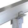 GS Terrassen Bodenanker XXL Alu Blank zur seitlichen Montage an Aluprofilen.
