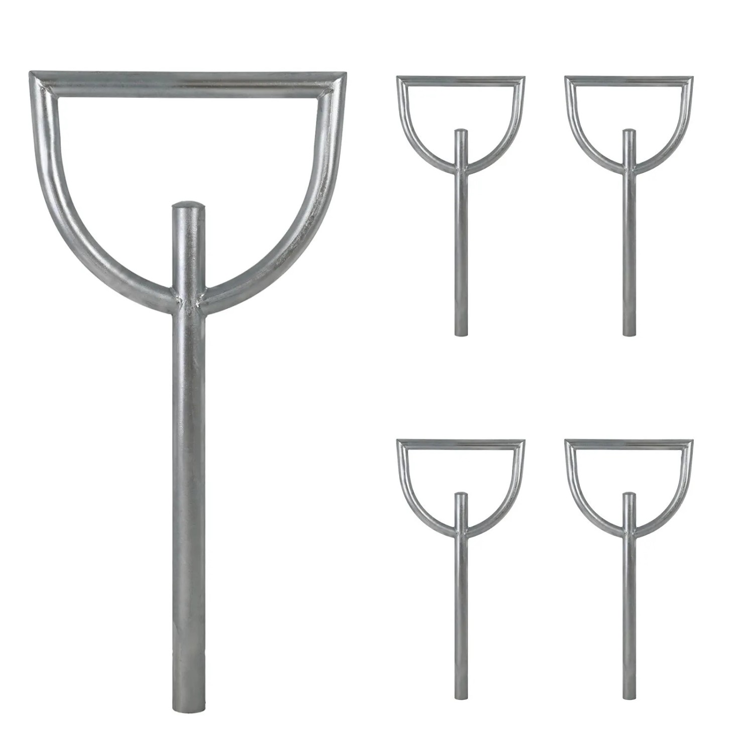 TRUTZHOLM 5x Fahrradanlehnbügel 115 x 56 cm Stahl Durchmesser 60 mm Typ D