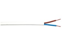 H03VV-F Kabel 2x0,75 Mm² Weiß – 50 Meter, Flexibel Für Elektroinstallation In Trockenen Räumen