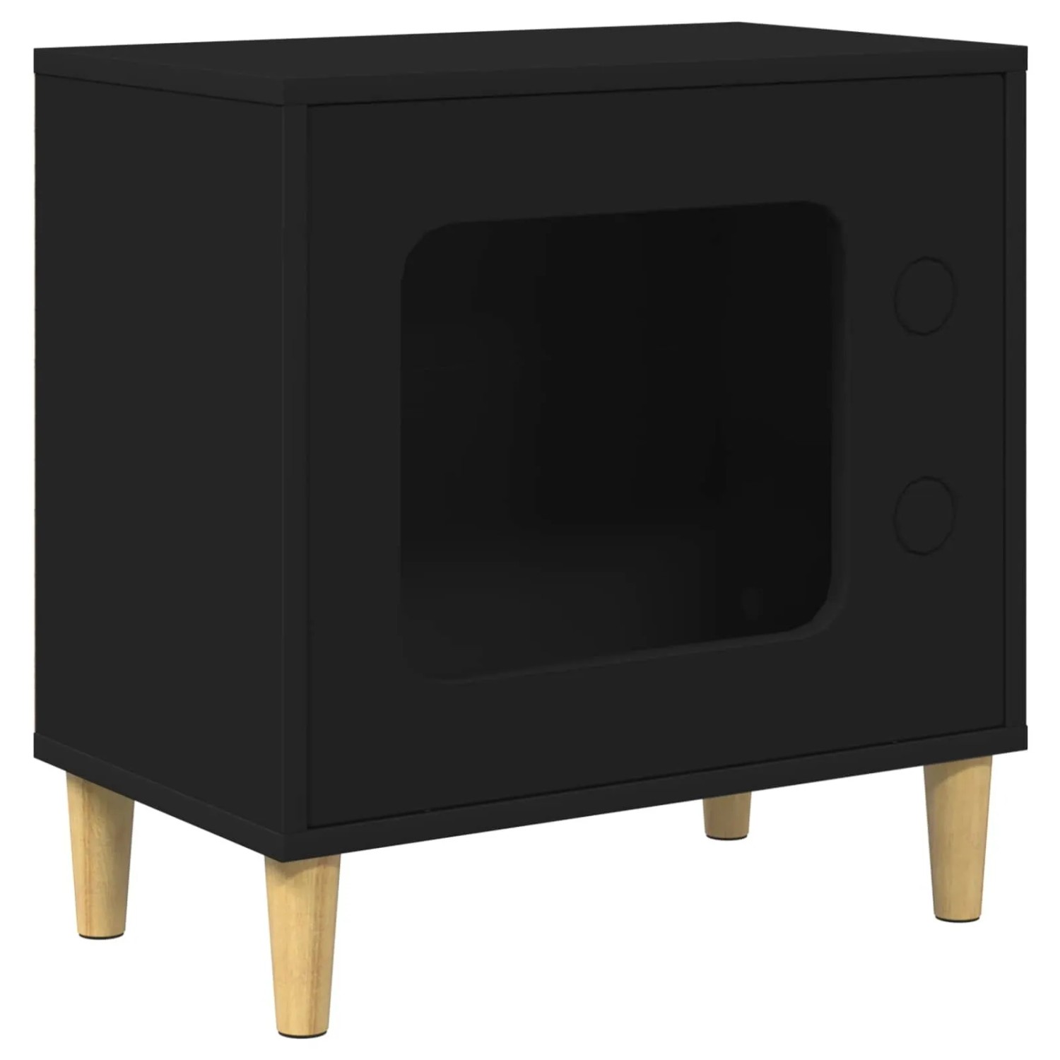 vidaXL Katzenhaus Schwarz 51 x 30 x 52 cm Holzwerkstoff 8000654