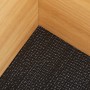 Schwarze SOTECH ORGA TEX Antirutschmatte mit Struktur in Holzschublade. Zuschneidbar, rutschhemmend.