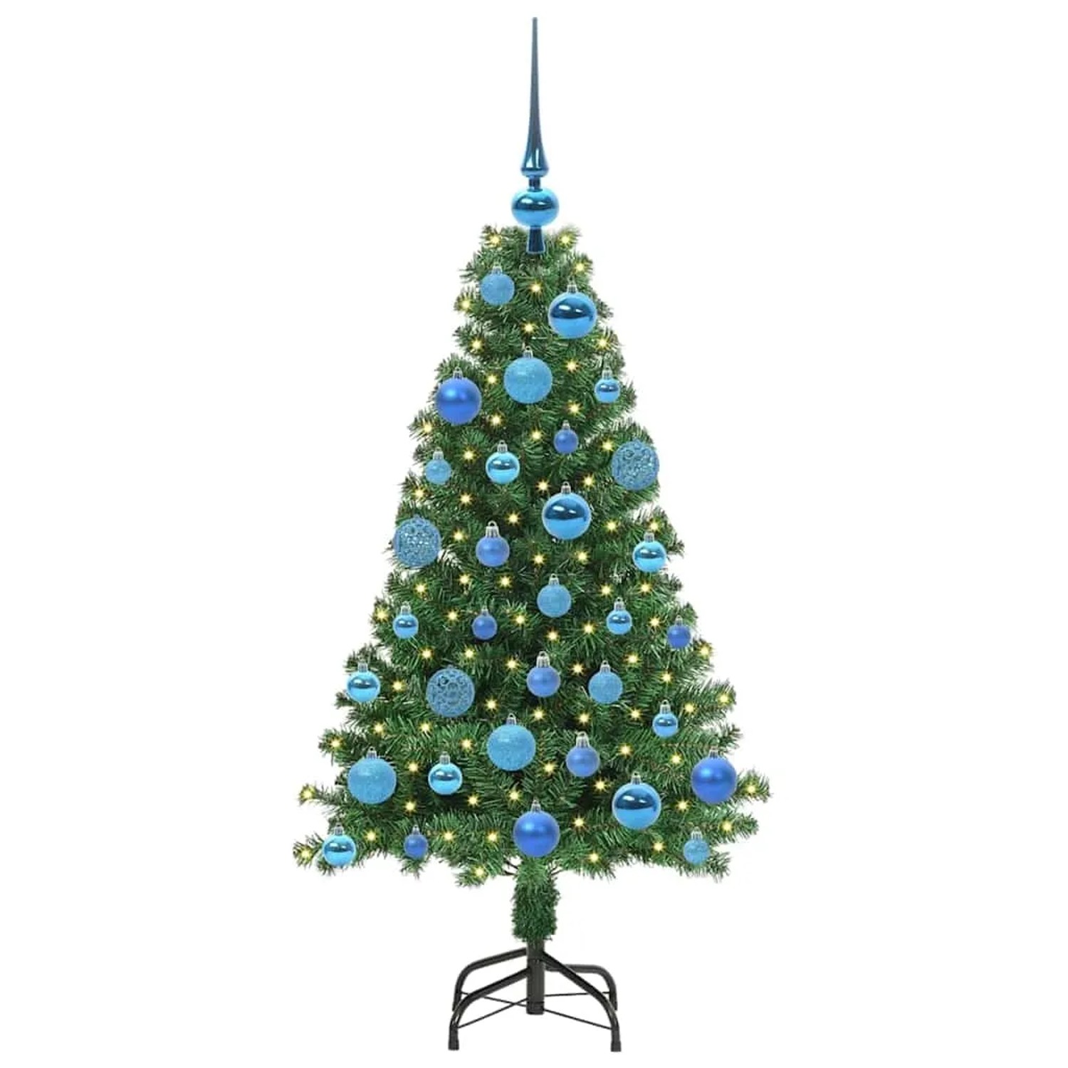 vidaXL Künstlicher Weihnachtsbaum mit 150 LEDs mit Ständer Grün 120 cm 3396898