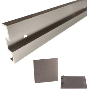 Novadoors Distanzprofil-Set für Schiebetürsystem Nova 404, Edelstahl-Optik.