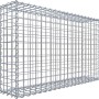 Leerer Gabiona Gabionenkorb, 60x100x20 cm, Maschenweite 5x5 cm, aus verzinktem Drahtgitter.