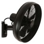 Schwarzer Lucci Air Retro Wandventilator mit Fernbedienung.