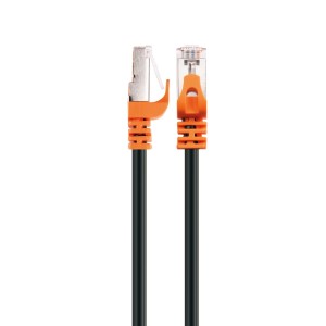 Schwaiger CAT7 Netzwerkkabel, 10m, orange/schwarz, mit Metallstecker für Computer & Multimedia.