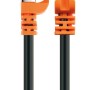 Schwaiger CAT7 Netzwerkkabel, 10m, orange/schwarz, mit Metallstecker für Computer & Multimedia.