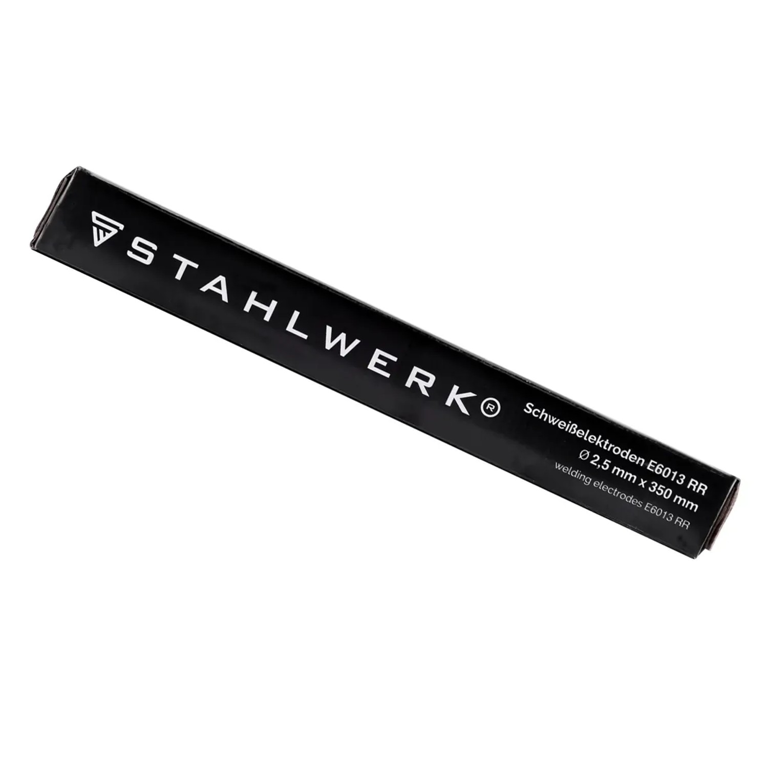 STAHLWERK Stabelektroden E6013RR, 2,5x350mm, 2kg, rutilumhüllt, in schwarzer Verpackung.