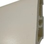 Weiße Sockelleiste Boston Design aus Vinyl, 60x15x2500 mm, für saubere Wandabschlüsse.