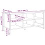 vidaXL Schuhschrank Raucharbe 60 x 35 x 44 cm Holzwerkstoff 886452_11