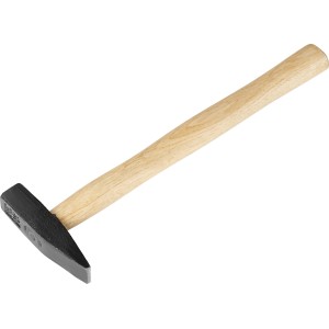 Schlosserhammer, 30 cm, 380 g, mit Stahlkopf und Holzstiel.