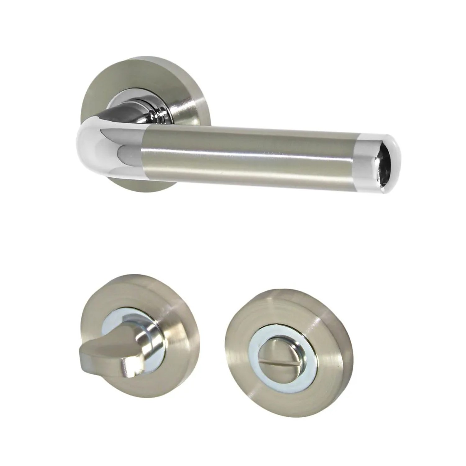 Häusler Türbeschlag 1196-A R WC Chrom Niro Türdrücker Türklinke