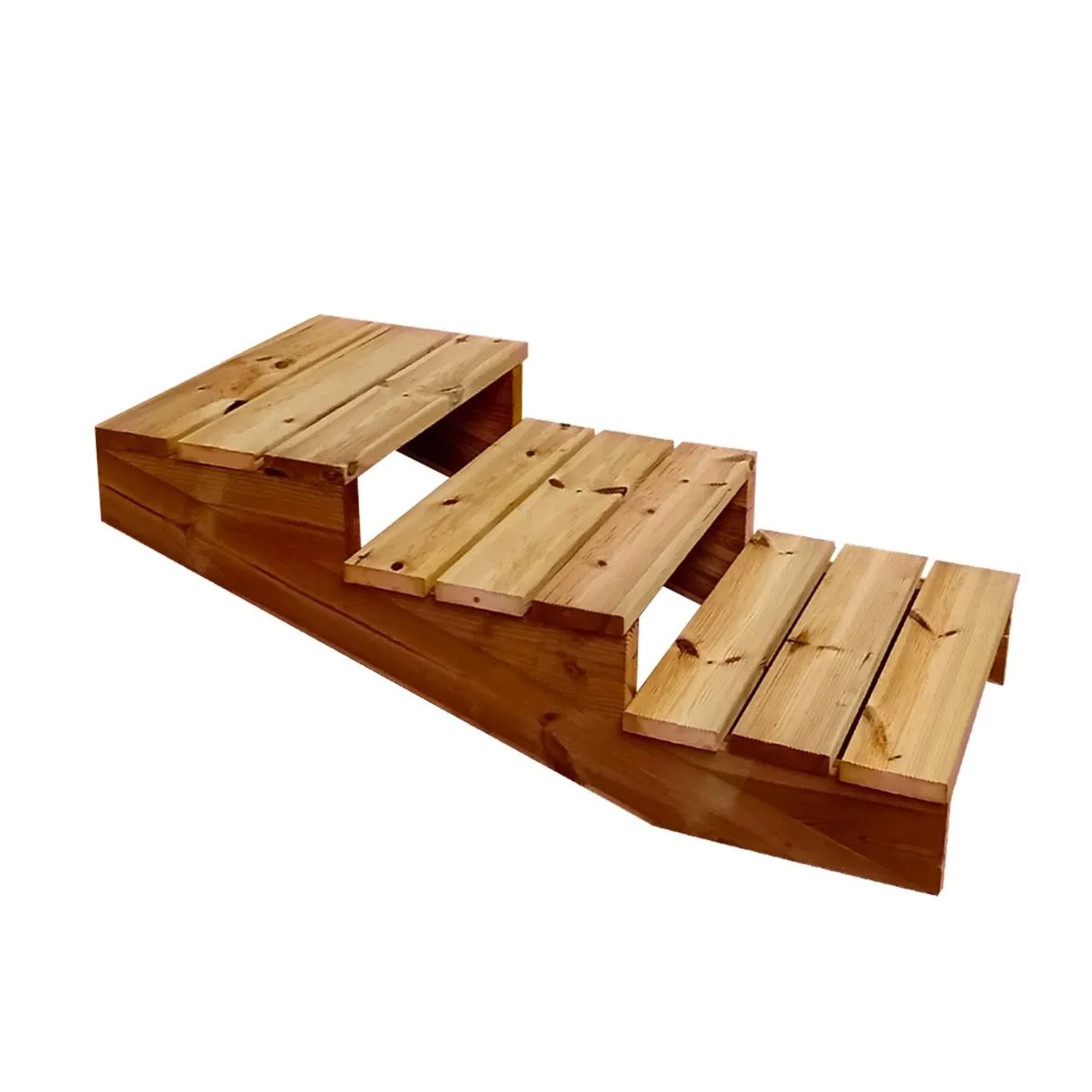 Vinuovo Außentreppe Holz XL 3 Stufen Extra Tief 60cm