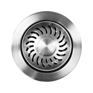 Helika Siebkorbventil mit Drehexcenter und Druckknopf für Spülen, Ø 11,4 cm.