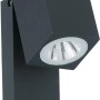 Moderne, anthrazitfarbene LED-Außenwandleuchte mit Sensor. 5 W, 650 lm, warmweißes Licht.