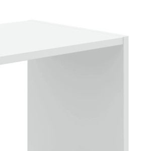 Detailansicht: Weißes VidaXL Bücherregal (68,5x32x68,5 cm) aus Holzwerkstoff.