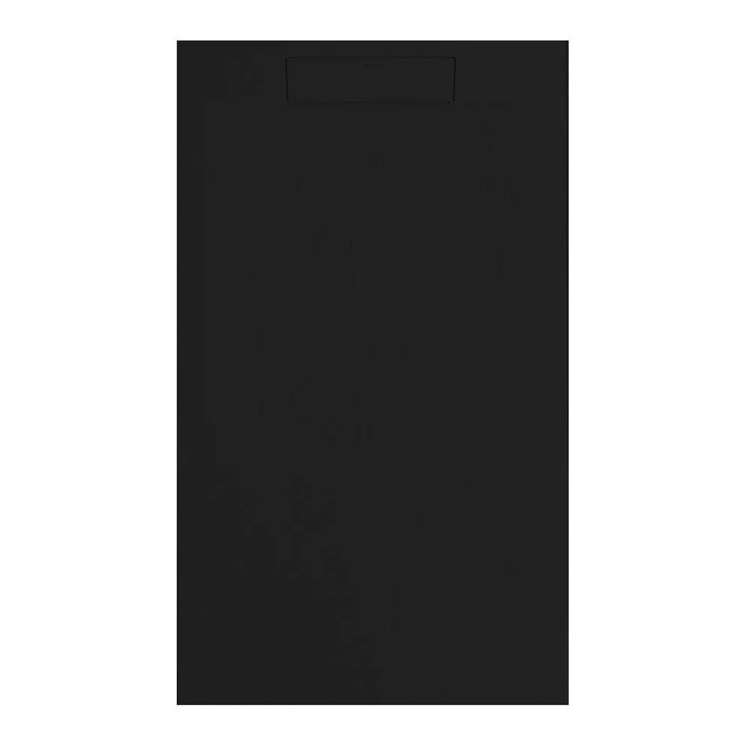 Mirlo Mineralguss Duschwanne Extra Flach Suez  Schwarz 70x130cm