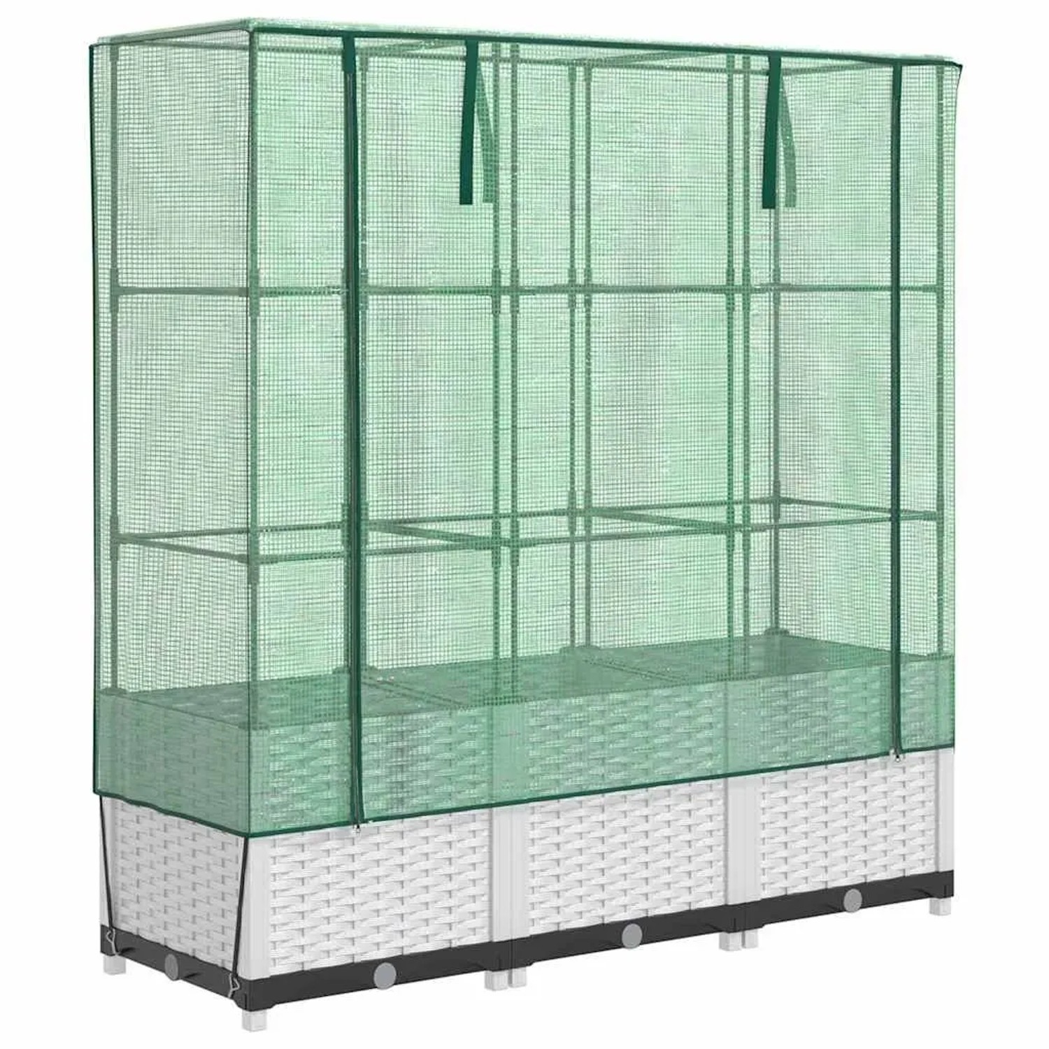 Furnicato Hochbeet Mit Gewächshausaufsatz 120 X 40 X 138 Cm Weiß