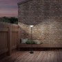 Schwarze LED Solar Stehleuchte Nora, 139cm, für Garten & Terrasse.