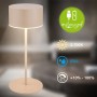 Brilo Akku-LED-Tischleuchte Kira Beige Ø 8 cm x 19 cm_8
