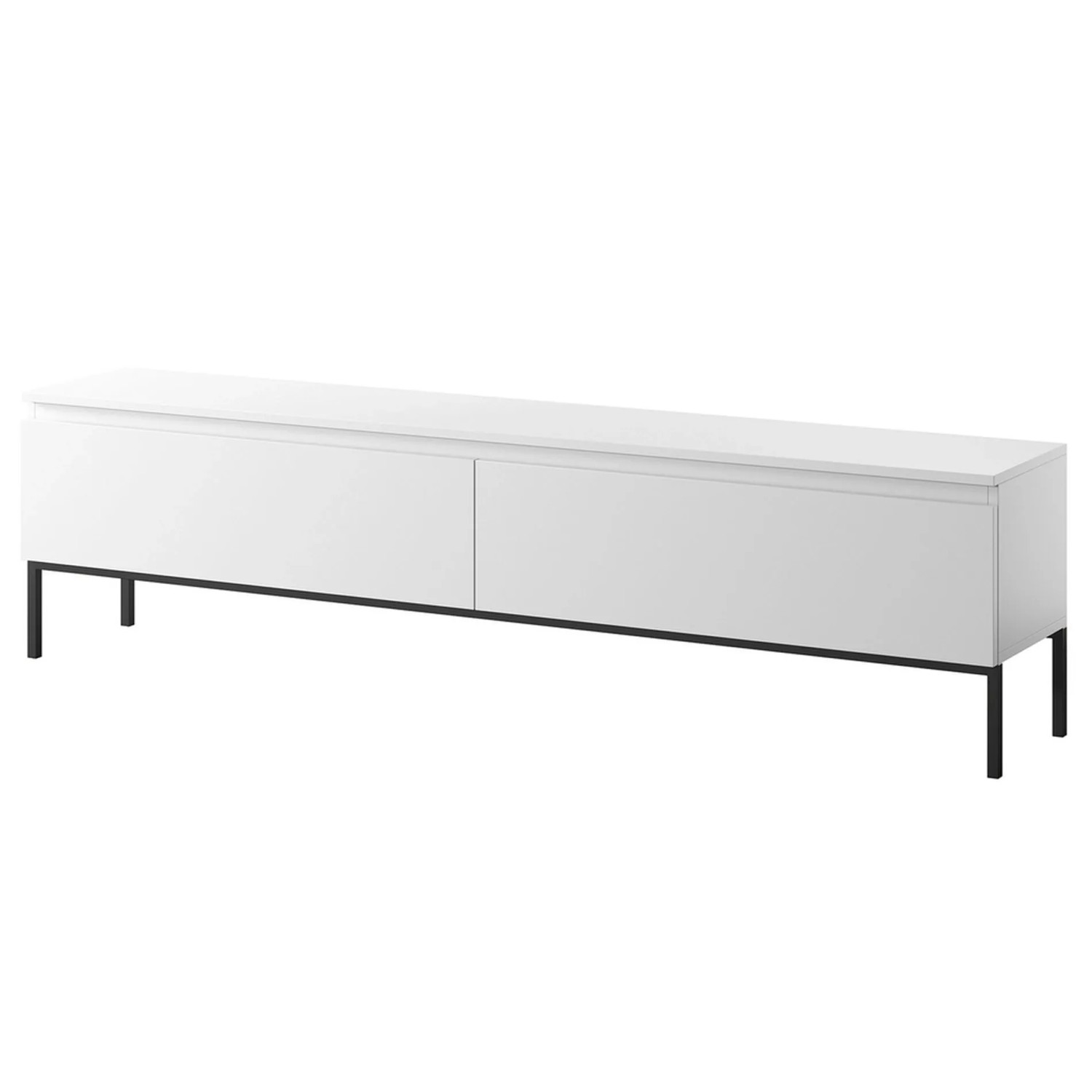 Selsey TV-Lowboard Bemmi 175 cm Weiß mit Schwarzen Beinen günstig online kaufen