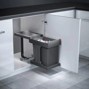 HAILO Abfallsammler Mülleimer Solo 20L Dunkelgrau 3635001