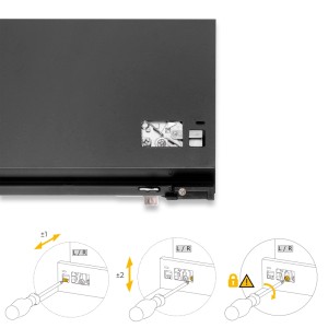 Emuca Außenschublade Protone 30 kg Führungen mit Vollständigem Auszug und Sanftem Verschluss Höhe 178 mm Tiefe 450 mm Stahl AnthrazitGrau