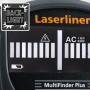 Detailaufnahme: Laserliner MultiFinder Plus Ortungsgerät mit Displayanzeige.