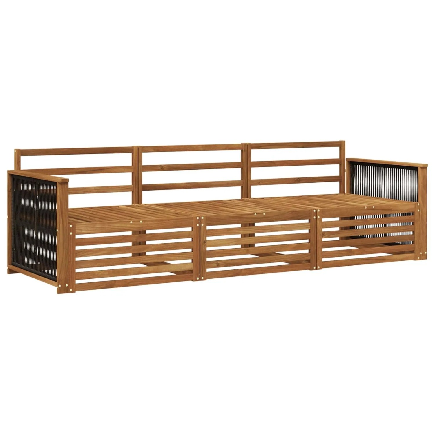vidaXL Outdoor-Sofagarnitur 3 Stk Natur Massivholz Akazie 3382962