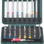Metabo Bit-Box SP, 56-teiliges Bitset mit farbcodierten Bits und magnetischem Bithalter.