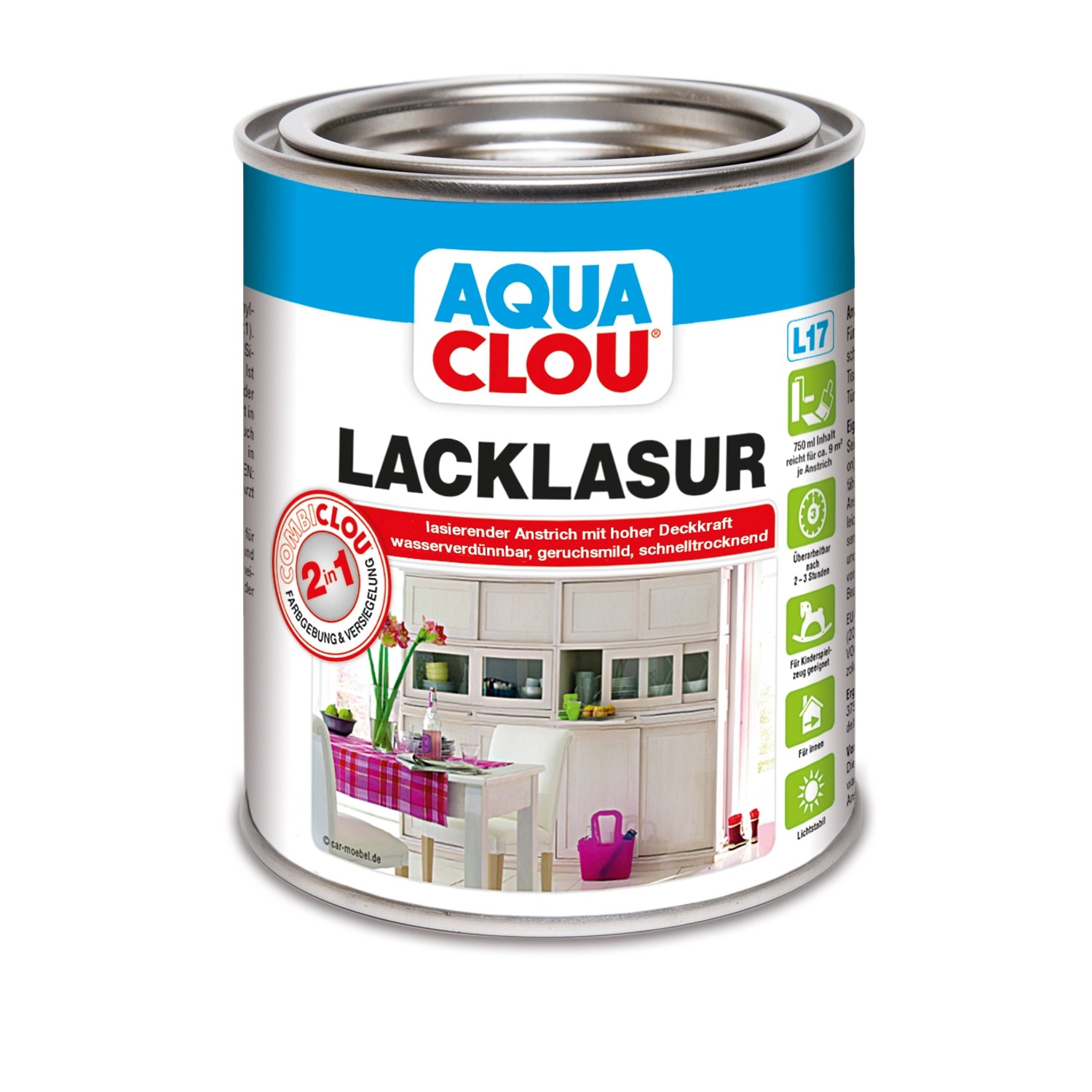 Aqua Combi-Clou Lack-Lasur Kastanienbraun 750 ml