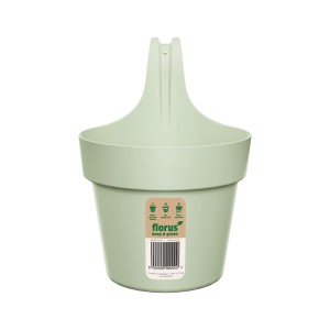 Grüner Florus Balkon-Hängetopf Paris Single, 18x27,3x25 cm, aus Kunststoff.