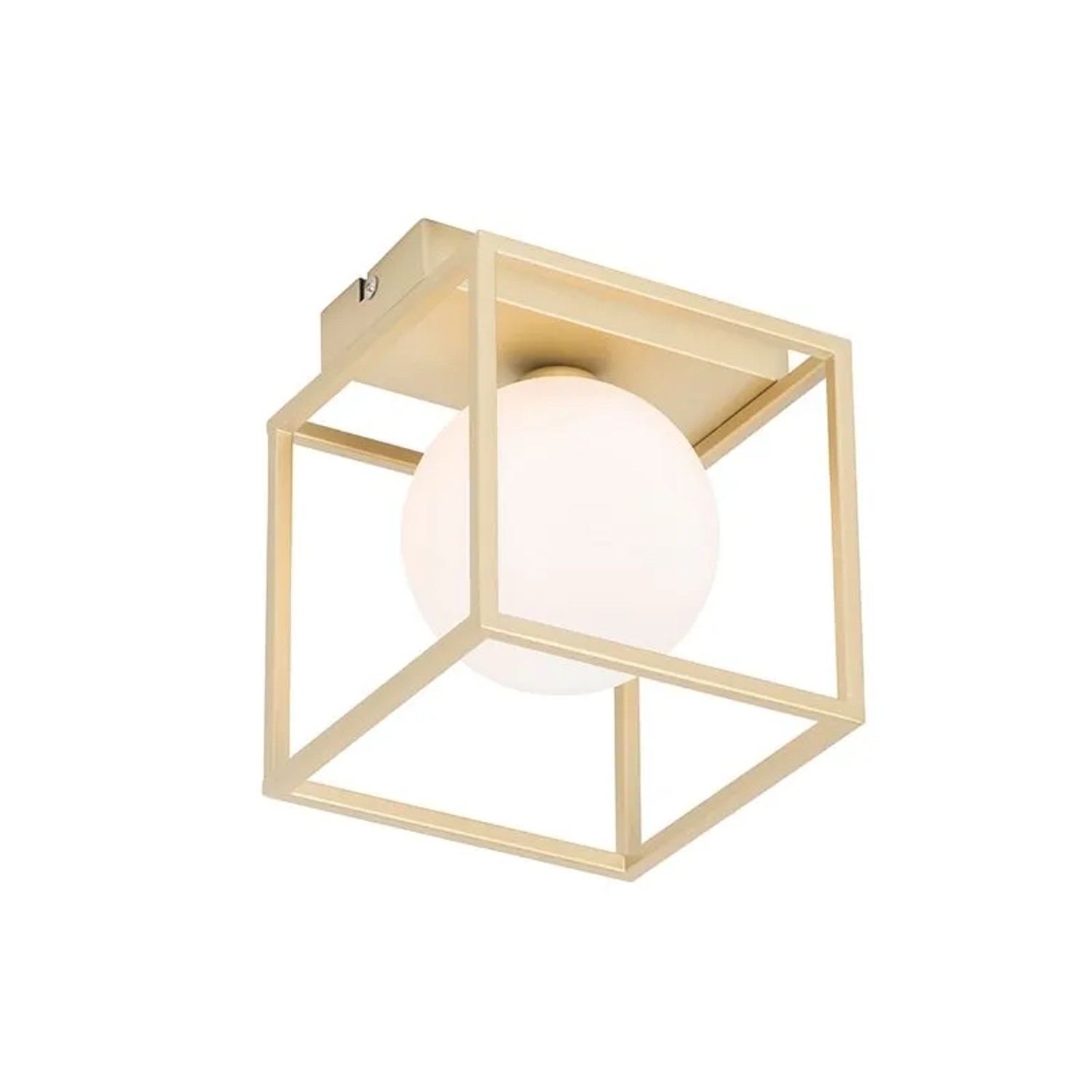 QAZQA Design-Deckenleuchte Gold mit Weiß Aniek