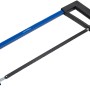 LUX Metallsäge Classic, 300 mm, mit blauem Vierkantrohr-Bügel und schwarzem Kunststoffgriff.