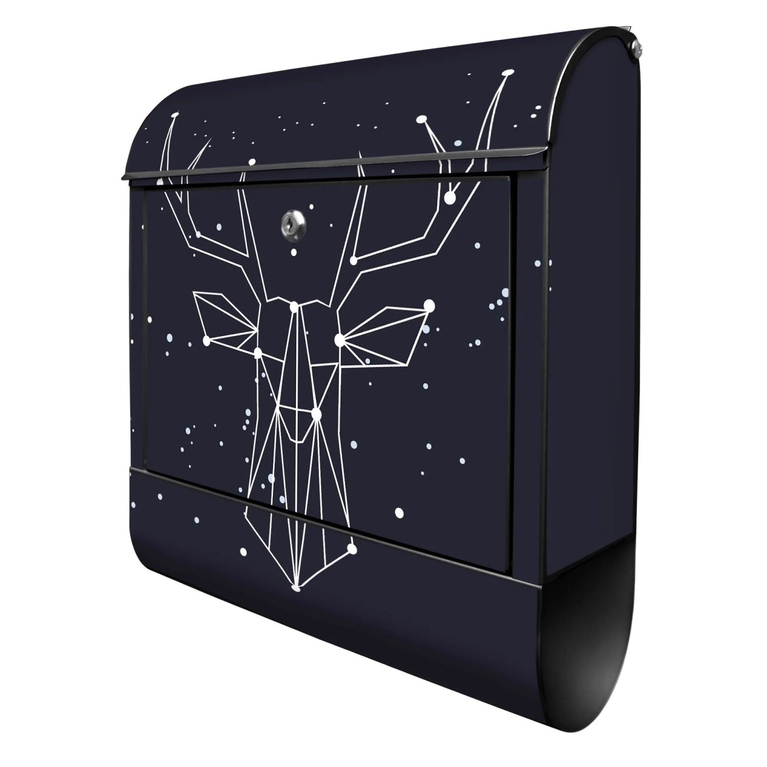 Banjado Design Briefkasten Schwarz Pulverbeschichtet 39x47x14cm 2 Schlüssel günstig online kaufen