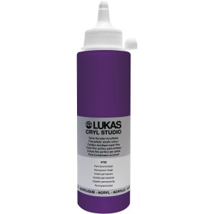 Lukas Cryl Studio Acrylfarbe, 250ml, Permanentviolett. Künstler-Acrylfarbe in brillanter Farbe.