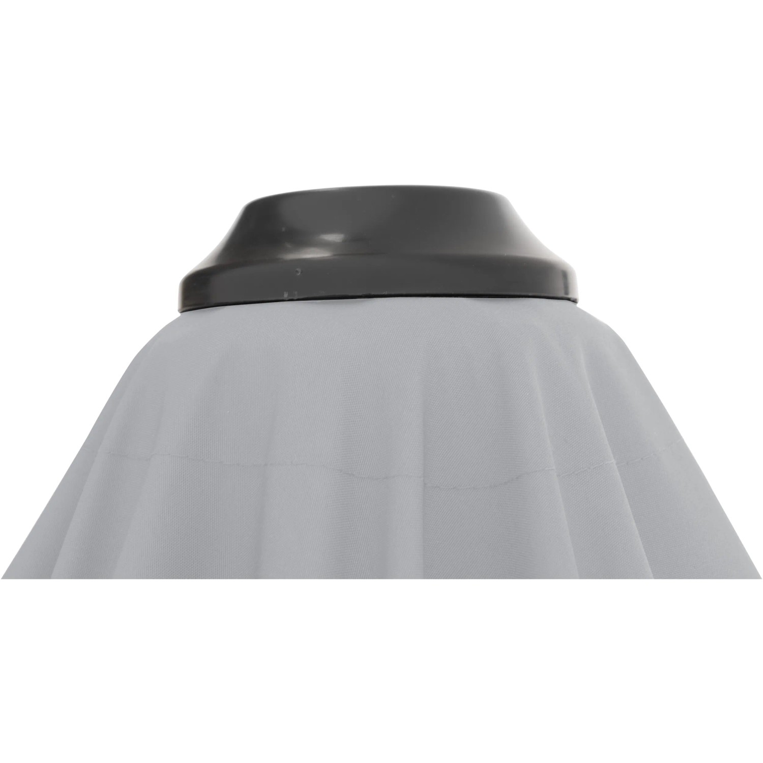 Detailaufnahme: Hellgrauer Doppler Ampelschirm Active mit schwarzer Abdeckung.