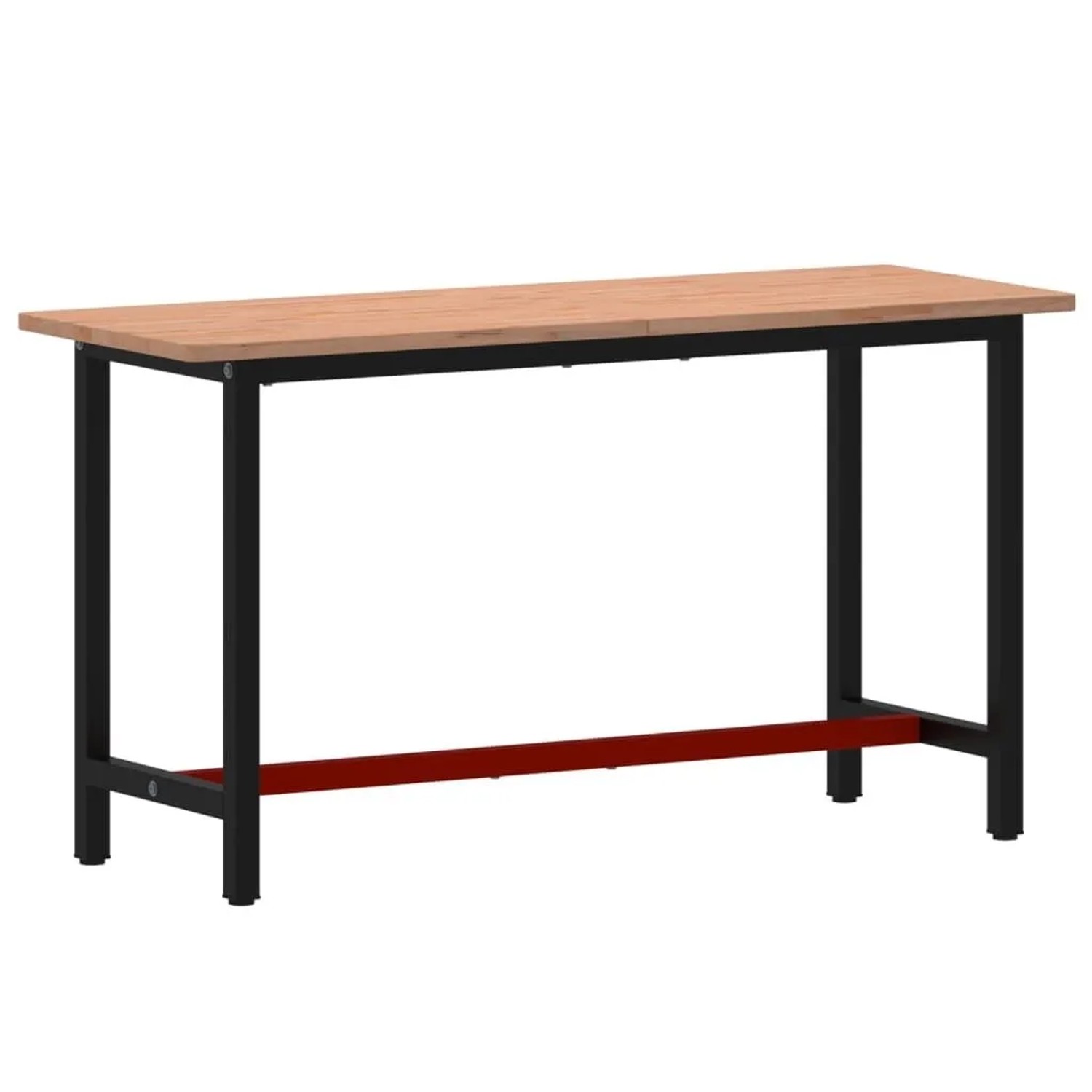 vidaXL Werkbank 150x55x81,5 cm Massivholz Buche und Metall 3188905