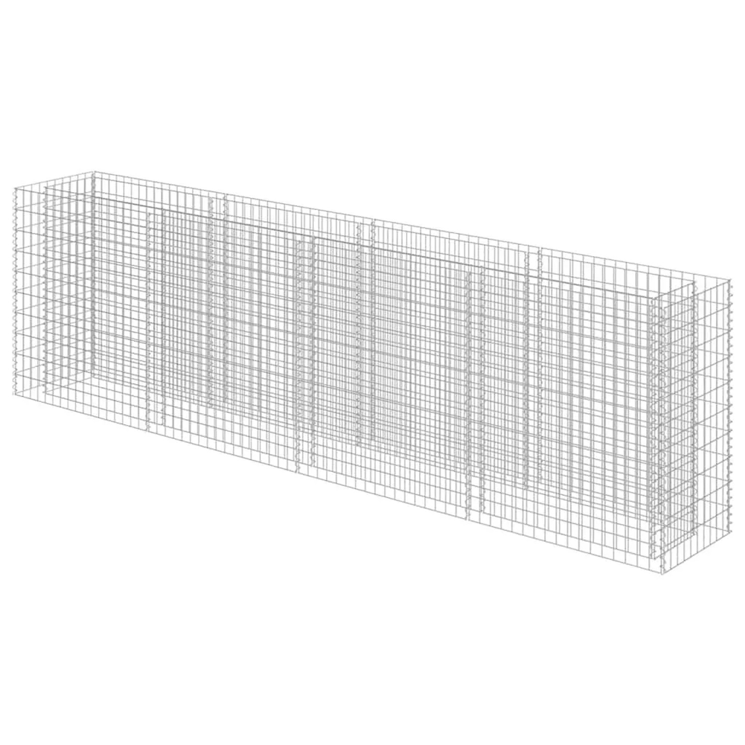 vidaXL Gabionen-Hochbeet Verzinkter Stahl 360x50x100 cm 143560